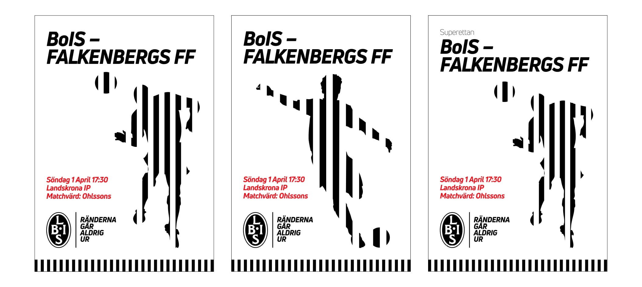 Trycksaker åt Landskrona Bois med en ny grafisk profil vitt och svart